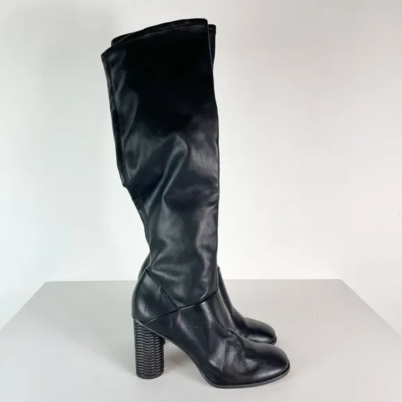 Franco Sarto NWOB Women's Cindy Vintage Nostalgia Faux Leather Black Boots 8.5 - Picture 3 of 12
